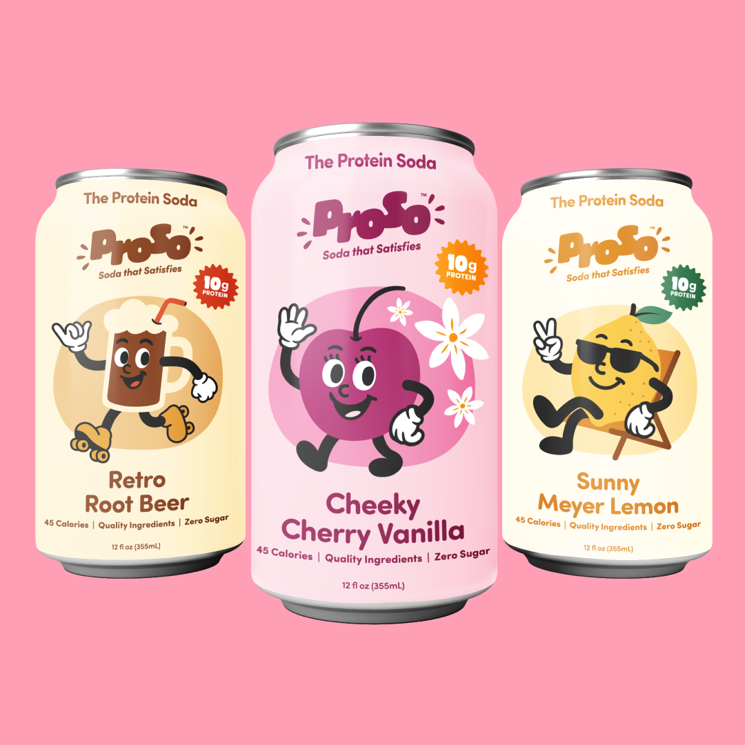 ProSo Protein Soda | 10g Clean Protein · Zero Sugar · 45 Calories